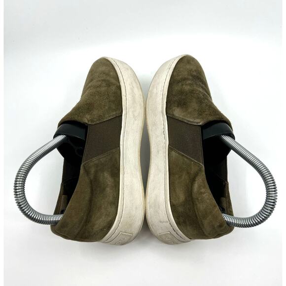 VINCE Warren Green Suede Platform Slip On Sneakers Women's 6.5 US - Picture 7 of 9